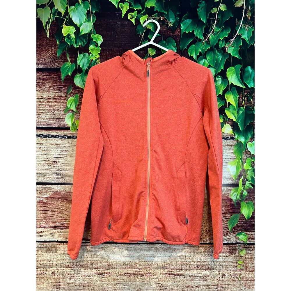 Mammut Full Zip Dri Fit Hoodie Light Jacket Orange Pockets SAMPLE Women's Small